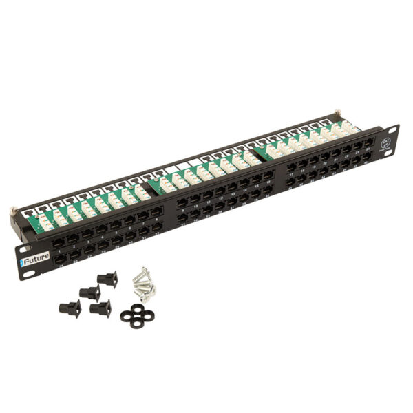 1U 48 Way Cat 5e UTP Patch Panel - Image 2