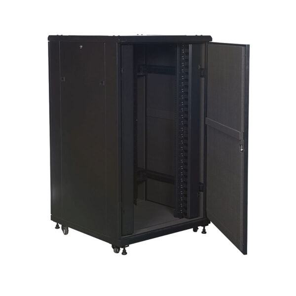 Acoustic Data Cabinet 600mm wide with the Front Door Opened