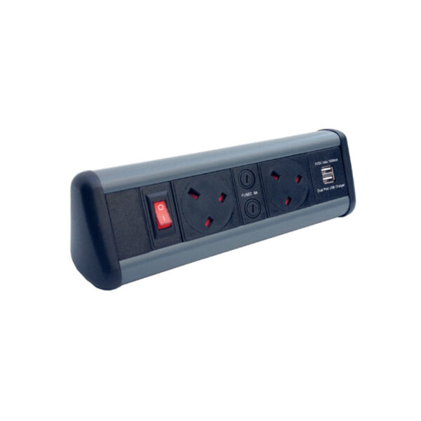 P-Pack Desktop - Power, Data & USB (Cat 6 Cutouts)