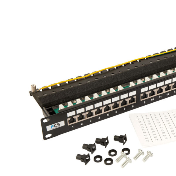 Cat 5e Shielded Patch Panel and rack snaps