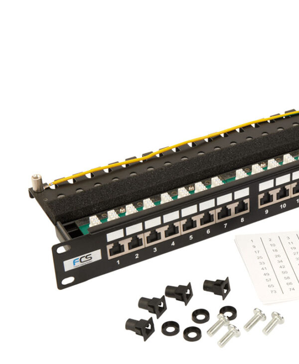 Cat 5e Shielded Patch Panel and rack snaps